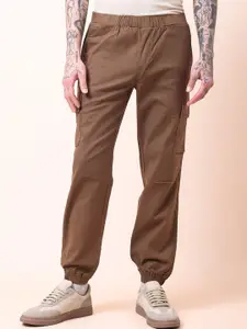 British Club Men Cotton Smart Slim Fit Low-Rise Joggers Trousers