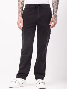 British Club Men Smart Straight Fit Low-Rise Cargos Trousers