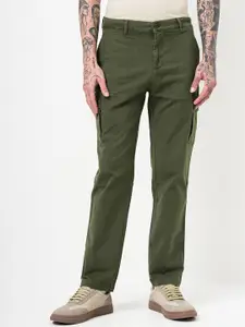British Club Men Classic Straight Fit Low-Rise Cargos Trousers