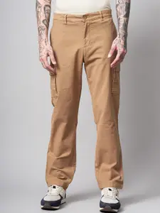 British Club Men Classic Straight Fit Low-Rise Pleated CottonTrousers
