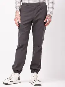 British Club Men Cotton Smart Slim Fit Low-Rise Joggers Trousers