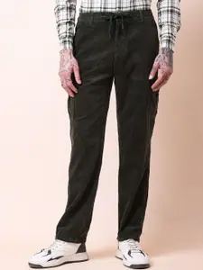 British Club Men Cotton Smart Straight Fit Low-Rise Cargos Trousers