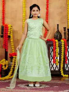 Aarika Girls Embroidered Ready to Wear Lehenga & Blouse With Dupatta