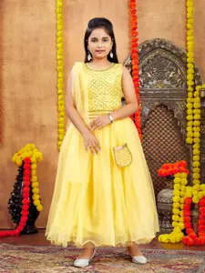 Aarika Girls Embellished Ready to Wear Lehenga & Blouse With Dupatta