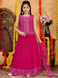 Aarika Girls Embellished Ready to Wear Lehenga &
