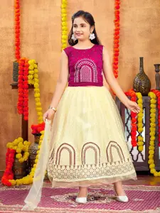 Aarika Girls Embroidered Ready to Wear Lehenga & Blouse With Dupatta