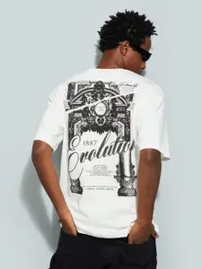 MAX URB_N Men Back Print Oversized T-shirt