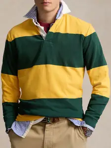 Polo Ralph Lauren Men Striped Polo Collar Cotton T-shirt