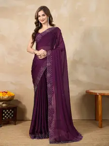 Trendmalls Embellished Beads and Stones Saree