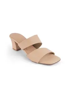 Tresmode Women Square Toe Block Sandals