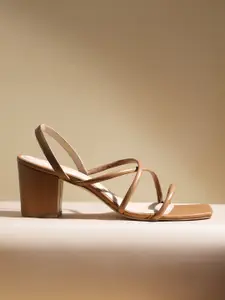 Kenneth Cole Leather Square Toe Block Heels