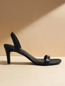 Kenneth Cole Leather Open Toe Slim Heels