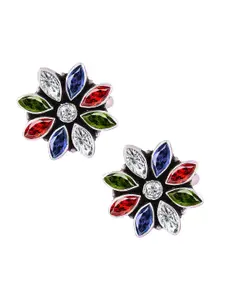 Peenzone Jewellers 925 Sterling Silver-Plated Cubic Zirconia Stone Studded Toe Rings