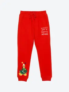 YK Disney Boys Graphic Printed Mid Rise Joggers