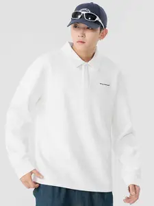 HERE&NOW Men Shirt Collar Sweatshirt