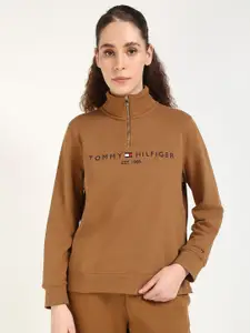 Tommy Hilfiger Women Typography Printed Cotton Sweatshirts