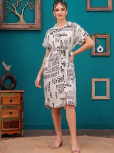 BAESD Women Printed Shirt Midi Dress
