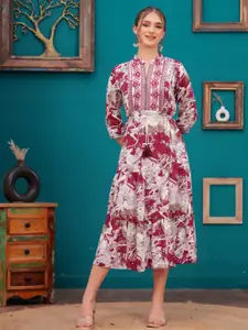 BAESD Women Fit & Flare Midi Dress