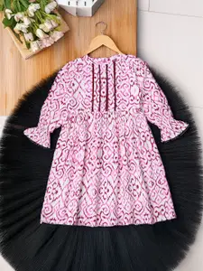 Bella Moda Girls Cotton Fit and FlareDress