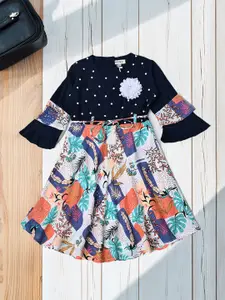 Bella Moda Girls A-Line Cotton Dress