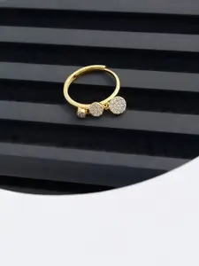 DIAVO Gold-Plated Cluster of Hoop Silver Finger Ring