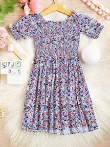 Bella Moda Girls Smocked Fit and Flare Dress