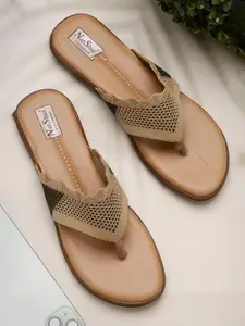 NATSHUZ Women Open Toe Flats