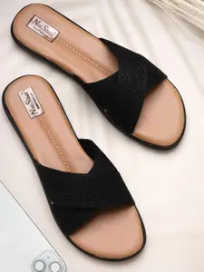 NATSHUZ Women Open Toe Flats