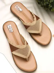 NATSHUZ Women Open Toe Mules Flats