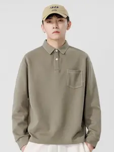 HERE&NOW Men Long Sleeves Ribbed Sweatshirt