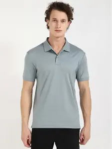 Calvin Klein Jeans Men Solid Polo Collar Cotton T-shirt