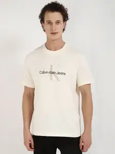 Calvin Klein Jeans Men Typography Printed Round Neck Cotton T-shirt