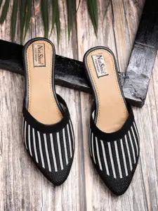 NATSHUZ Women Pointed Toe Mules Flats