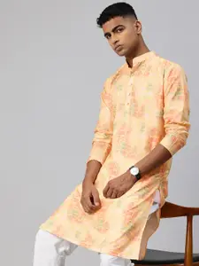 Majestic Man Ethnic Motifs Printed Straight Kurta