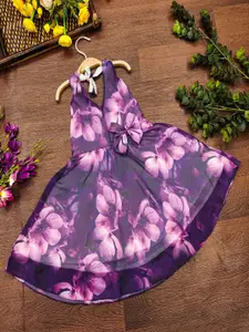 BAESD Girls Tie and Dye Print A-Line Dress