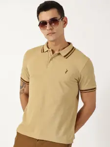 Thomas Scott Men Solid Polo Collar Cotton T-shirt