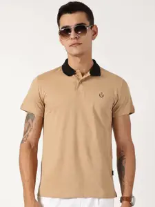 Thomas Scott Men Solid Polo Collar Cotton T-shirt