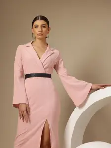 Chemistry Flared Sleeves Wrap Dress