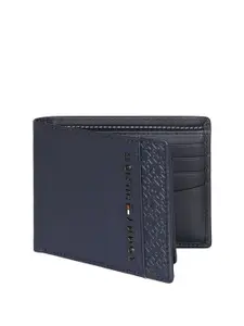 Tommy Hilfiger Men Textured Leather Two Fold Wallet