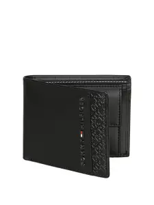 Tommy Hilfiger Men Textured Leather Two Fold Wallet