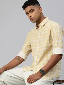 Majestic Man Opaque Checked Casual Shirt