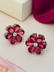 ABDESIGNS Silver Plating Floral Shaped Studs Earrings