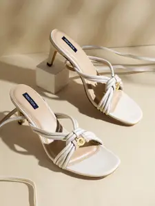 Nautica Slim Heeled Sandals With Metallic Detail