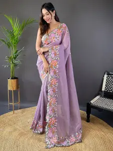 Anouk Floral Embroidered Tissue Saree