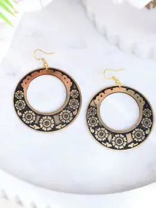 Silvermerc Designs Rhodium Plated Circular Drop Earrings