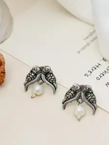 ABDESIGNS Silver Plating Birds Shaped Studs Earrings