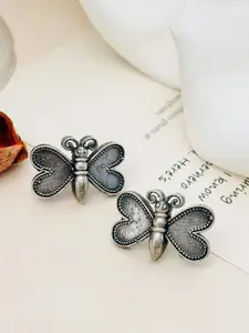 ABDESIGNS Silver Plating Butterfly Shaped Studs Earrings