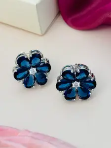 ABDESIGNS Silver Plating Floral Shaped Studs Earrings