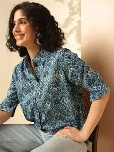Anouk Women Relaxed Fit Spread Collar Ethnic Motifs Printed Casual Shirt
