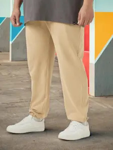 Bewakoof AIR 1.0 Men Ginger Root Brown Oversized Plus Size Acid Wash Joggers